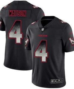 Nike Houston Texans #4 Deshaun Watson Black Stitched NFL Vapor Untouchable Limited Smoke Fashion Jersey