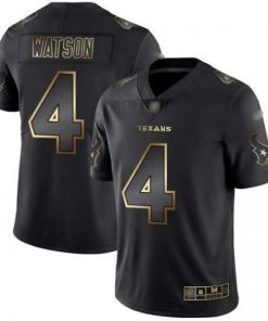 Nike Houston Texans #4 Deshaun Watson Black/Gold Stitched NFL Vapor Untouchable Limited Jersey