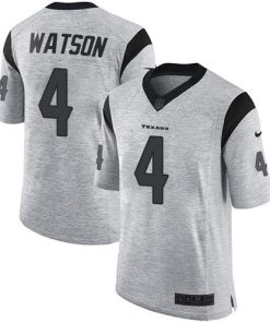 Nike Houston Texans #4 Deshaun Watson Gray Stitched NFL Limited Gridiron Gray II Jersey