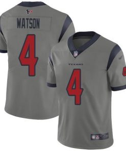 Nike Houston Texans #4 Deshaun Watson Gray Stitched NFL Limited Inverted Legend Jersey