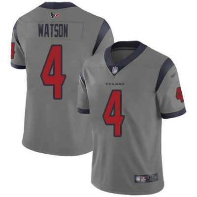 Nike Houston Texans #4 Deshaun Watson Gray Stitched NFL Limited Inverted Legend Jersey