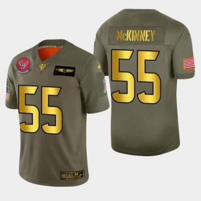 Nike Houston Texans #55 Benardrick McKinney Olive Gold 2019 Salute to Service NFL 100 Limited Jersey