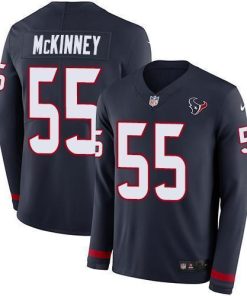 Nike Houston Texans #55 Benardrick McKinney Navy Blue Team Color Stitched NFL Limited Therma Long Sleeve Jersey