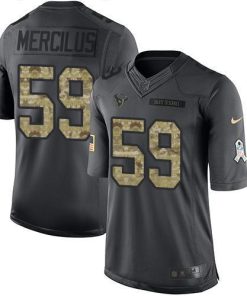 Nike Houston Texans #59 Whitney Mercilus Black Stitched NFL Limited 2016 Salute to Service Jersey