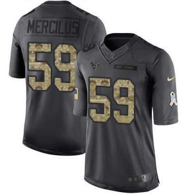 Nike Houston Texans #59 Whitney Mercilus Black Stitched NFL Limited 2016 Salute to Service Jersey
