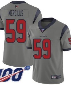 Nike Houston Texans #59 Whitney Mercilus Gray Stitched NFL Limited Inverted Legend 100th Season Jersey