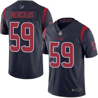 Nike Houston Texans #59 Whitney Mercilus Navy Blue Stitched NFL Limited Rush Jersey