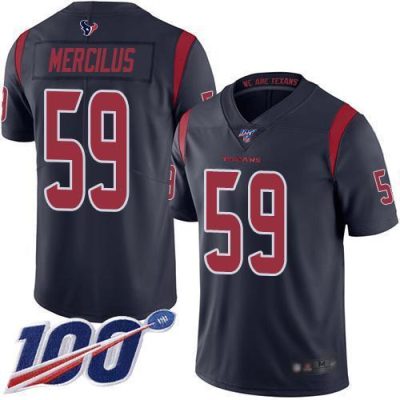 Nike Houston Texans #59 Whitney Mercilus Navy Blue Stitched NFL Limited Rush 100th Season Jersey