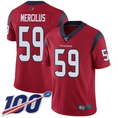 Nike Houston Texans #59 Whitney Mercilus Red Alternate Stitched NFL 100th Season Vapor Limited Jersey