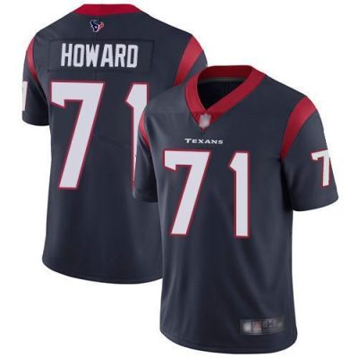 Nike Houston Texans #71 Tytus Howard Navy Blue Team Color Stitched NFL Vapor Untouchable Limited Jersey