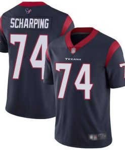 Nike Houston Texans #74 Max Scharping Navy Blue Team Color Stitched NFL Vapor Untouchable Limited Jersey