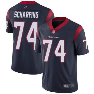 Nike Houston Texans #74 Max Scharping Navy Blue Team Color Stitched NFL Vapor Untouchable Limited Jersey