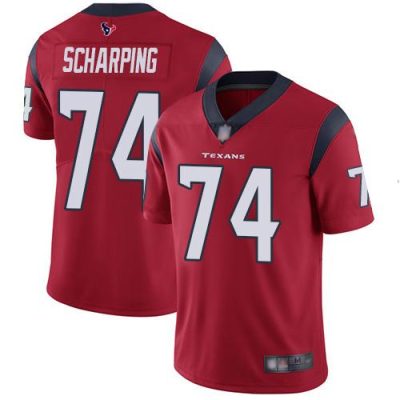 Nike Houston Texans #74 Max Scharping Red Alternate Stitched NFL Vapor Untouchable Limited Jersey