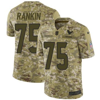 Nike Houston Texans #75 Martinas Rankin Camo Stitched NFL Limited 2018 Salute To Service Jersey
