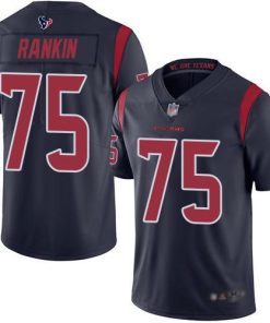 Nike Houston Texans #75 Martinas Rankin Navy Blue Stitched NFL Limited Rush Jersey