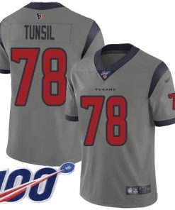Nike Houston Texans #78 Laremy Tunsil Gray Stitched NFL Limited Inverted Legend 100th Season Jersey