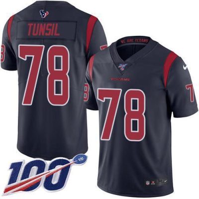 Nike Houston Texans #78 Laremy Tunsil Navy Blue Stitched NFL Limited Rush 100th Season Jersey