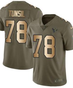 Nike Houston Texans #78 Laremy Tunsil Olive/Gold Stitched NFL Limited 2017 Salute To Service Jersey
