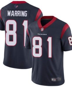 Nike Houston Texans #81 Kahale Warring Navy Blue Team Color Stitched NFL Vapor Untouchable Limited Jersey