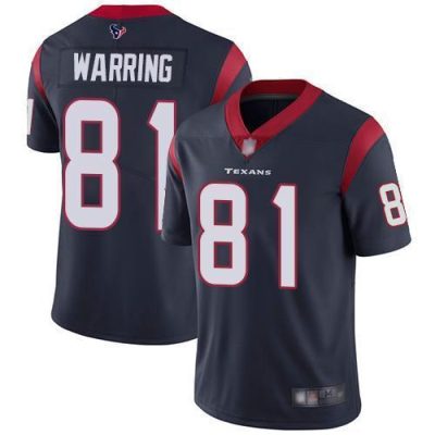 Nike Houston Texans #81 Kahale Warring Navy Blue Team Color Stitched NFL Vapor Untouchable Limited Jersey