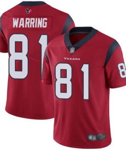 Nike Houston Texans #81 Kahale Warring Red Alternate Stitched NFL Vapor Untouchable Limited Jersey