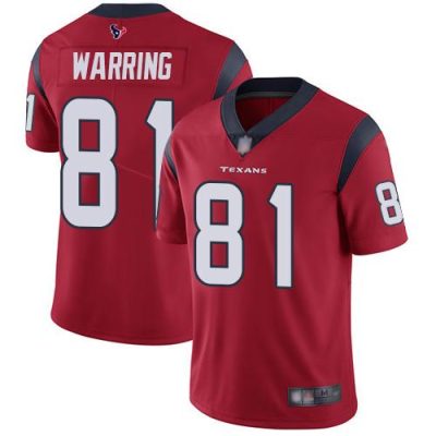 Nike Houston Texans #81 Kahale Warring Red Alternate Stitched NFL Vapor Untouchable Limited Jersey