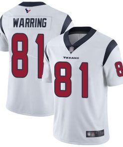 Nike Houston Texans #81 Kahale Warring White Stitched NFL Vapor Untouchable Limited Jersey