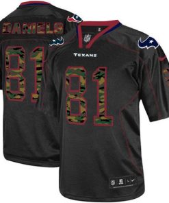Nike Houston Texans #81 Owen Daniels Black Stitched NFL Elite Camo Fashion Jersey