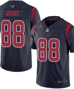 Nike Houston Texans #88 Jordan Akins Navy Blue Stitched NFL Limited Rush Jersey