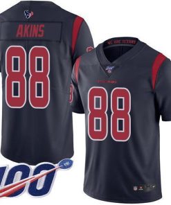 Nike Houston Texans #88 Jordan Akins Navy Blue Stitched NFL Limited Rush 100th Season Jersey