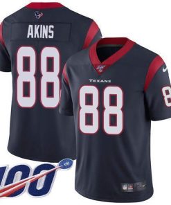 Nike Houston Texans #88 Jordan Akins Navy Blue Team Color Stitched NFL 100th Season Vapor Untouchable Limited Jersey