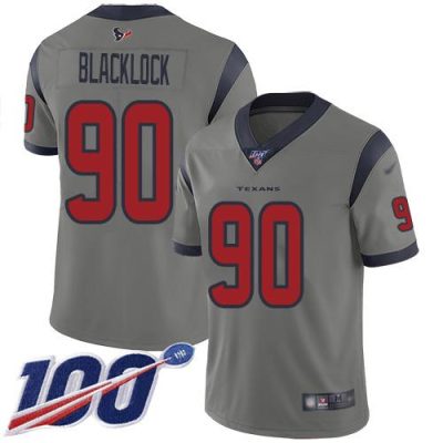 Nike Houston Texans #90 Ross Blacklock Gray Stitched NFL Limited Inverted Legend 100th Season Jersey