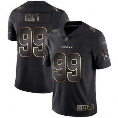 Nike Houston Texans #99 J.J. Watt Black/Gold Stitched NFL Vapor Untouchable Limited Jersey