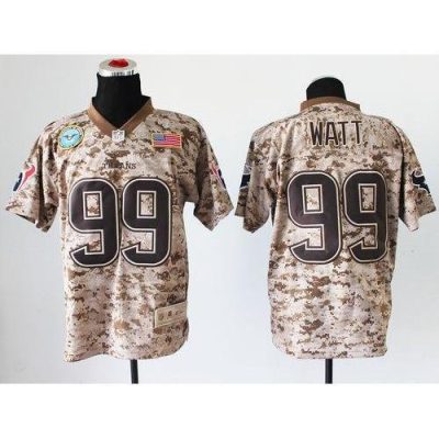 Nike Houston Texans #99 J.J. Watt Camo Stitched NFL New Elite USMC Jersey