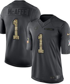 Nike Indianapolis Colts #1 Pat McAfee Black Stitched NFL Limited 2016 Salute to Service Jersey