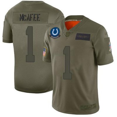 Nike Indianapolis Colts #1 Pat McAfee Camo Stitched NFL Limited 2019 Salute To Service Jersey
