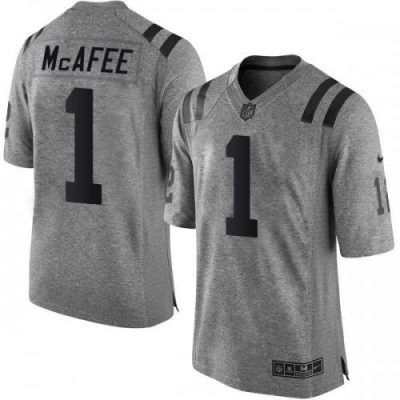 Nike Indianapolis Colts #1 Pat McAfee Gray Stitched NFL Limited Gridiron Gray Jersey