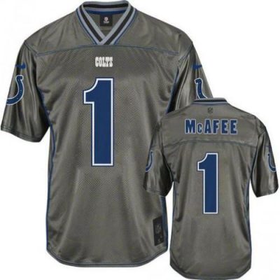 Nike Indianapolis Colts #1 Pat McAfee Grey Stitched NFL Elite Vapor Jersey
