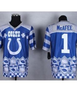 Nike Indianapolis Colts #1 Pat McAfee Royal Blue Stitched NFL Elite Noble Fashion Jersey