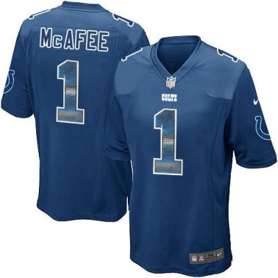Nike Indianapolis Colts #1 Pat McAfee Royal Blue Team Color Stitched NFL Limited Strobe Jersey