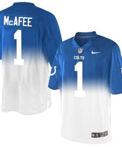 Nike Indianapolis Colts #1 Pat McAfee Royal Blue/White Stitched NFL Elite Fadeaway Fashion Jersey