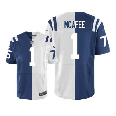 Nike Indianapolis Colts #1 Pat McAfee Royal Blue/White Stitched NFL Elite Split Jersey