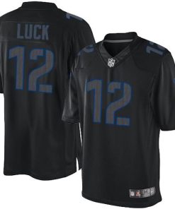 Nike Indianapolis Colts #12 Andrew Luck Black Stitched NFL Impact Limited Jersey