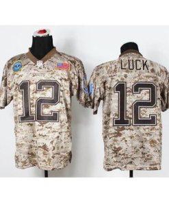 Nike Indianapolis Colts #12 Andrew Luck Camo Stitched NFL New Elite USMC Jersey