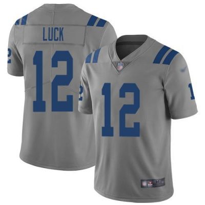 Nike Indianapolis Colts #12 Andrew Luck Gray Stitched NFL Limited Inverted Legend Jersey