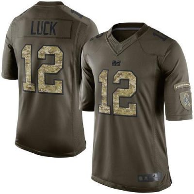Nike Indianapolis Colts #12 Andrew Luck Green Stitched NFL Limited 2015 Salute to Service Jersey