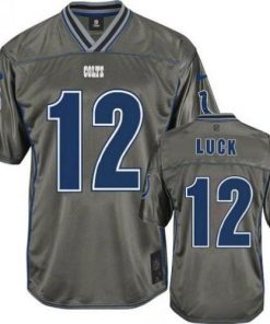 Nike Indianapolis Colts #12 Andrew Luck Grey Stitched NFL Elite Vapor Jersey