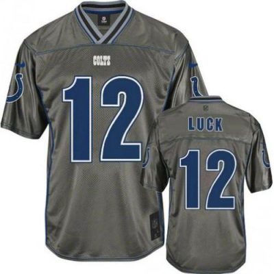 Nike Indianapolis Colts #12 Andrew Luck Grey Stitched NFL Elite Vapor Jersey