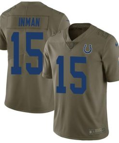 Nike Indianapolis Colts #15 Dontrelle Inman Olive Stitched NFL Limited 2017 Salute To Service Jersey