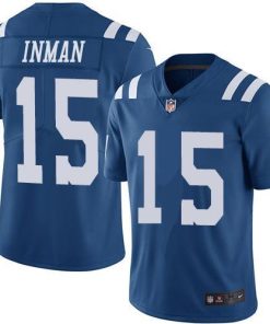 Nike Indianapolis Colts #15 Dontrelle Inman Royal Blue Stitched NFL Limited Rush Jersey